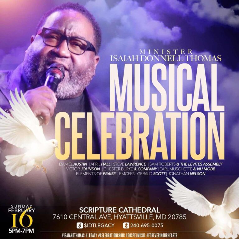 Musical Tribute and Homegoing Service announced for Gospel singer Isaiah D. Thomas